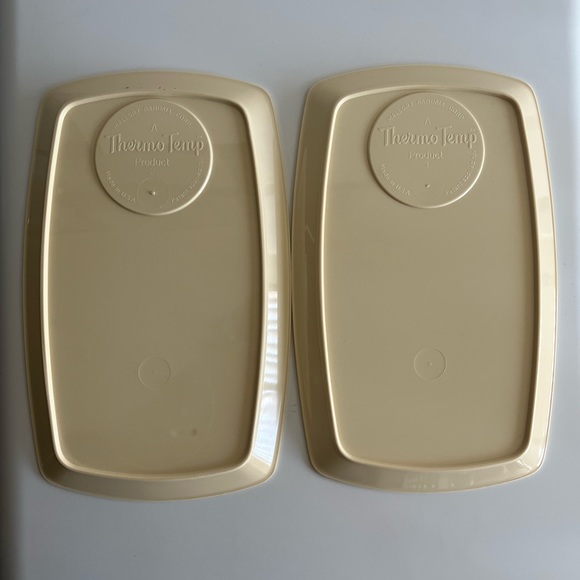 Vintage Thermo Temp 50's 60's Mallory Randall Corp Snack Trays Set of 4 - Picture 6 of 9